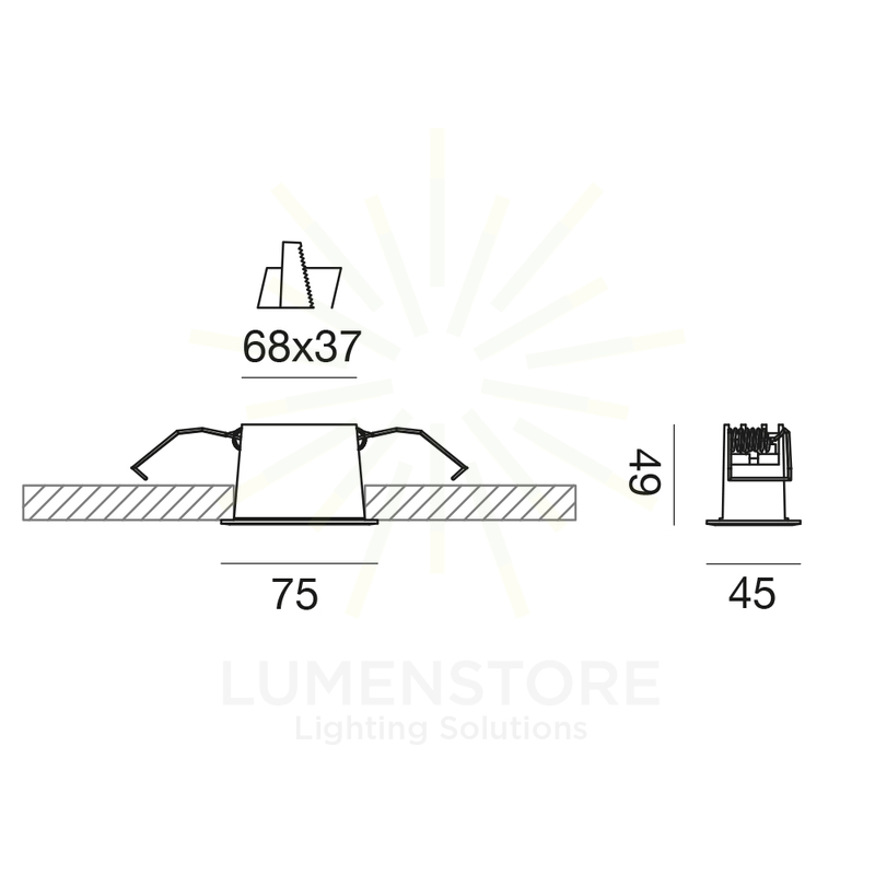 faretto led 4w luce calda 3000k da incasso gfa1123c gea luce
