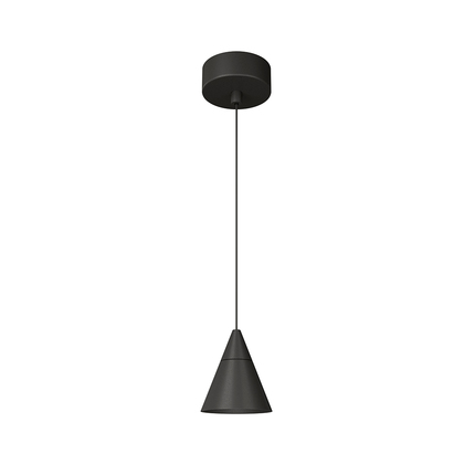 sospensione led a soffitto 7w 220/240v 3000k nero ip20 beneito faure 4806