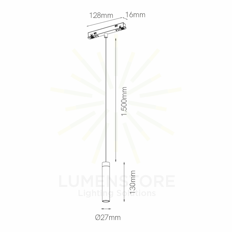 sospensione led per binario magnetico 4.5w 48v 3000k bianco ip20 alp-s beneito faure 