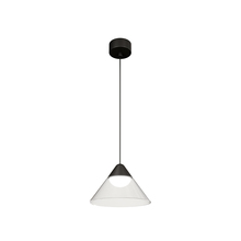sospensione led a soffitto 6w 220/240v 2700k nero/trasparente ip20 beneito faure 4816