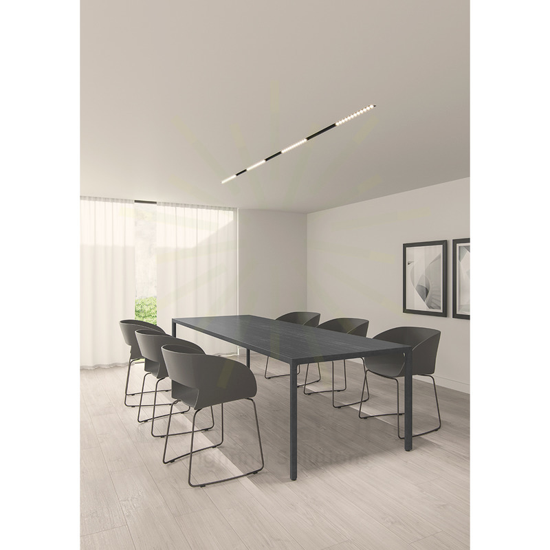 faretto led per binario magnetico 9w 48v 3000k bianco ip20 beneito faure 
