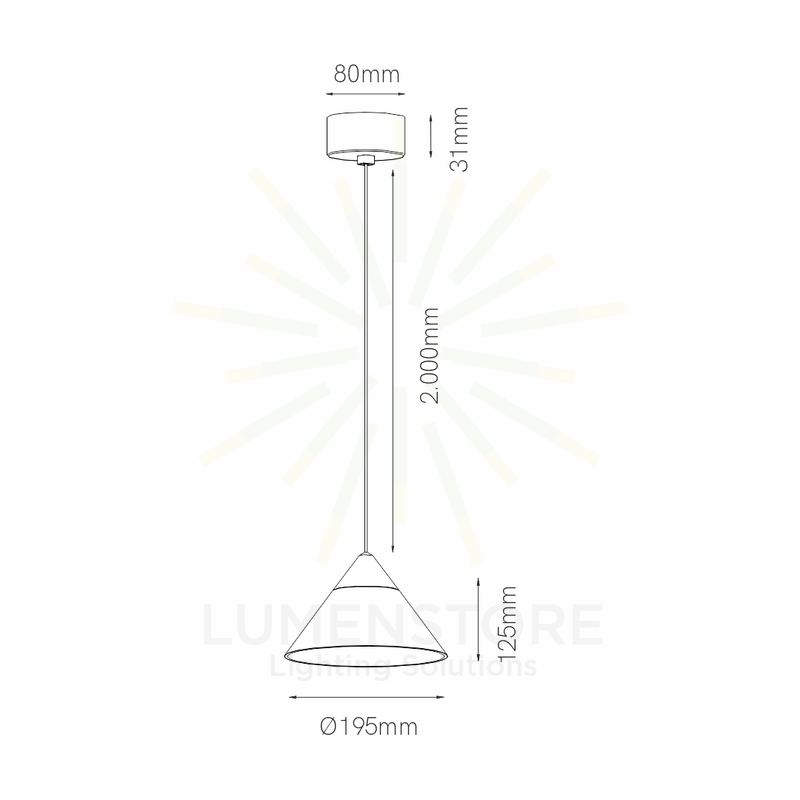 sospensione led a soffitto 6w 220/240v 3000k nero/trasparente ip20 beneito faure 4817