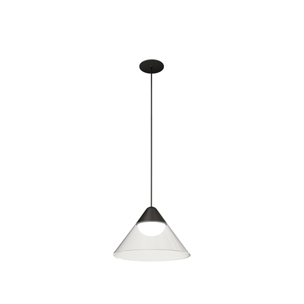 sospensione led a incasso 6w 220/240v 2700k nero/trasparente ip20 beneito faure 4810