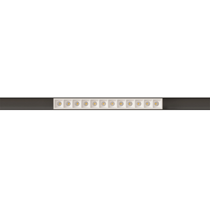 faretto led per binario magnetico 9w 48v 3000k bianco ip20 beneito faure 