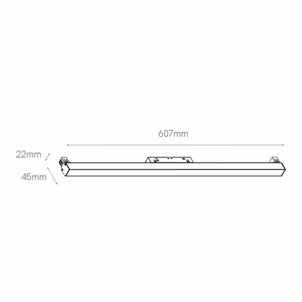 faretto led per binario magnetico 15w 48v 3000k nero ip20 beneito faure 