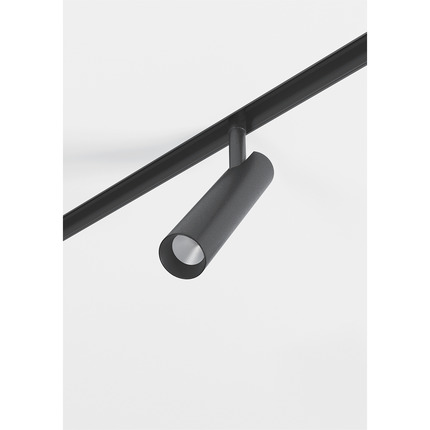 faretto led per binario magnetico 4.5w 48v 3000k nero ip20 alp beneito faure 