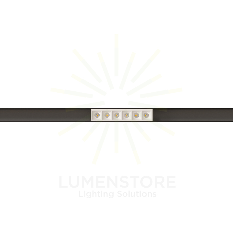 faretto led per binario magnetico 4.5w 48v 3000k bianco ip20 beneito faure 