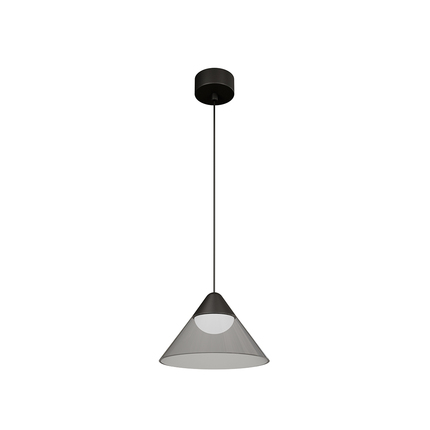 sospensione led a soffitto 6w 220/240v 3000k nero/grigio ip20 beneito faure 4819