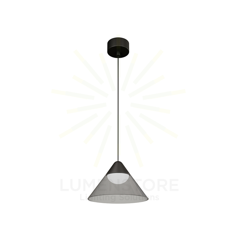 sospensione led a soffitto 6w 220/240v 3000k nero/grigio ip20 beneito faure 4819