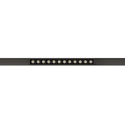 faretto led per binario magnetico 9w 48v 2700k nero ip20 beneito faure 