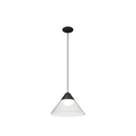 sospensione led a incasso 6w 220/240v 3000k nero/trasparente ip20 beneito faure 4811