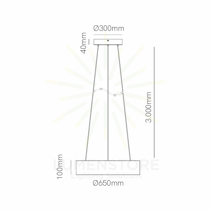 lampada led da soffitto o sospensione 60w 220/240v tuya bianco ip20 beneito faure 4904