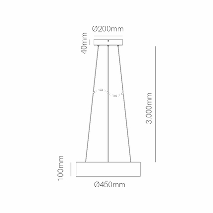 lampada led da soffitto o sospensione 40w 220/240v tuya bianco ip20 beneito faure 4902