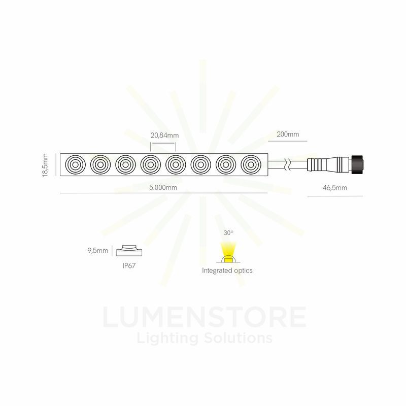 striscia led 18w/m 3000k 24v 1mt ip67 beneito faure