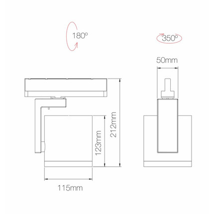 faretto da binario 35w cct nero ip20 beneito faure  4450-v2