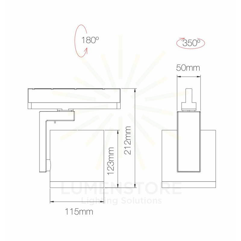 faretto da binario 35w cct nero ip20 beneito faure  4450-v2