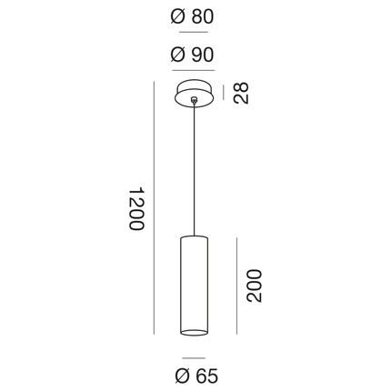 sospensione hana 16w luce calda 3000k gealed