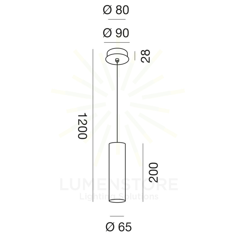 sospensione hana 16w luce calda 3000k gealed