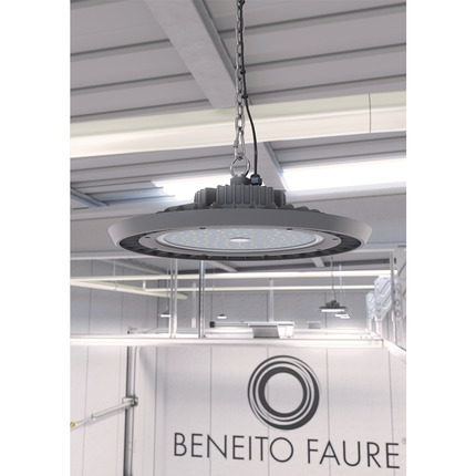 sospensione led 300w luce naturale 4000k beneito faure ip65 ik10