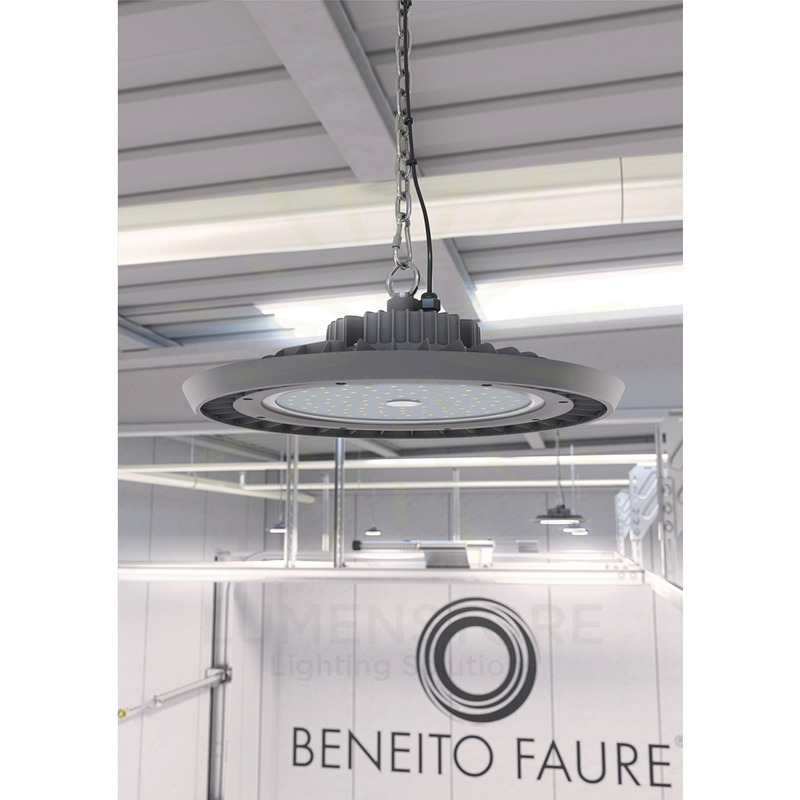 sospensione led 300w luce naturale 4000k beneito faure ip65 ik10
