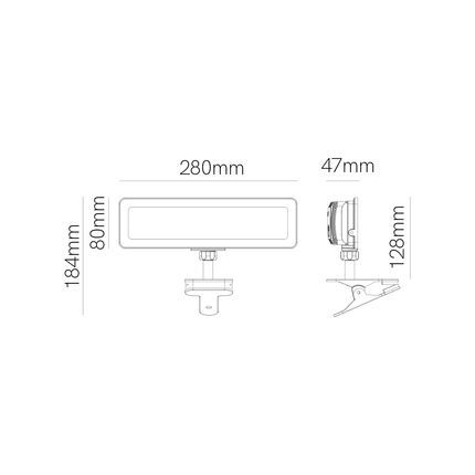 proiettore led portatile 10w cct switch bianco 5004