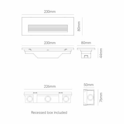 applique led 5w 110/240v cct switch bianco 5199