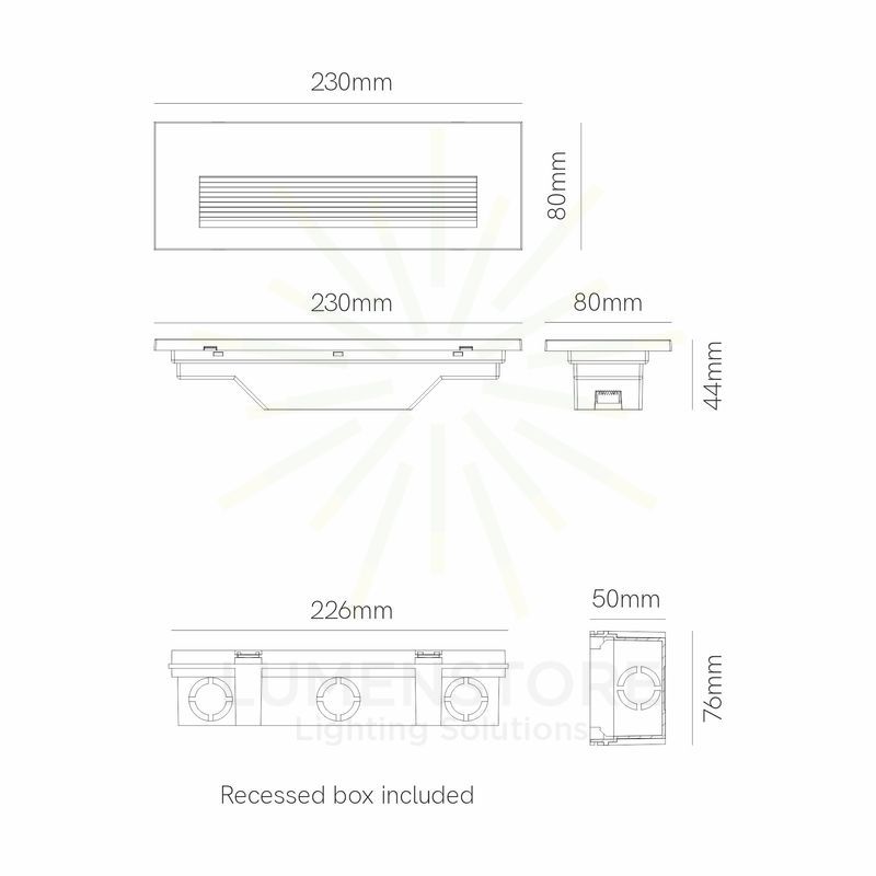 applique led 5w 110/240v cct switch bianco 5199