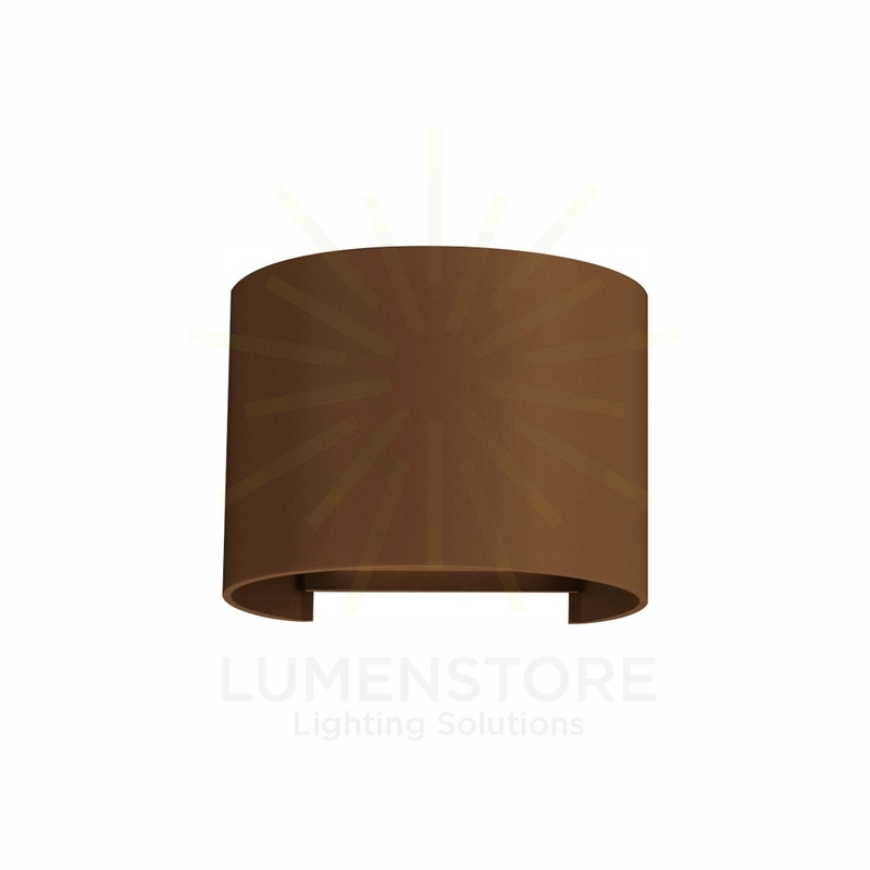 applique led da esterno 6.8w luce calda 2700k beneito faure corten 4912