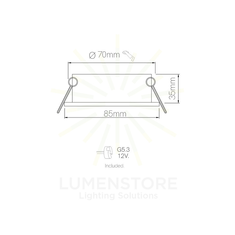 faretto da incasso rok gu5.3 beneito faure grigio ip65 4757