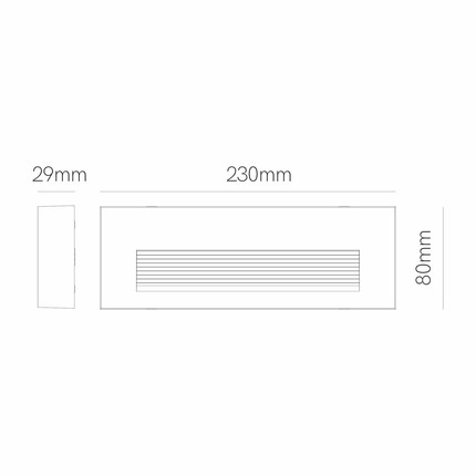 applique led 5w 110/240v cct switch corten 5198