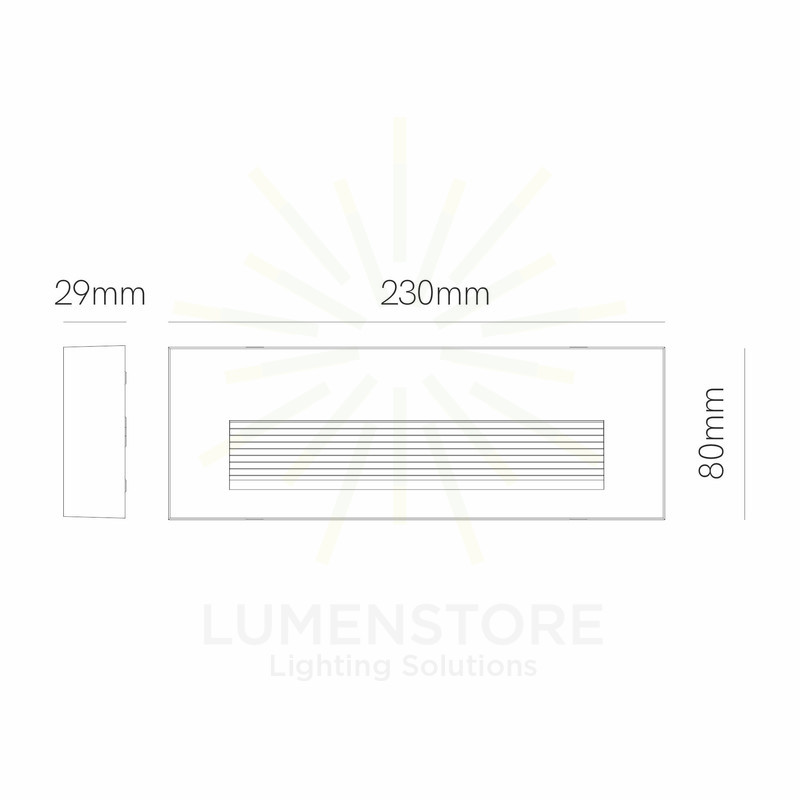 applique led 5w 110/240v cct switch corten 5198