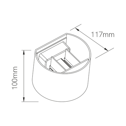 applique led  da esterno 6.8w luce calda 3000k beneito faure bianco 4907