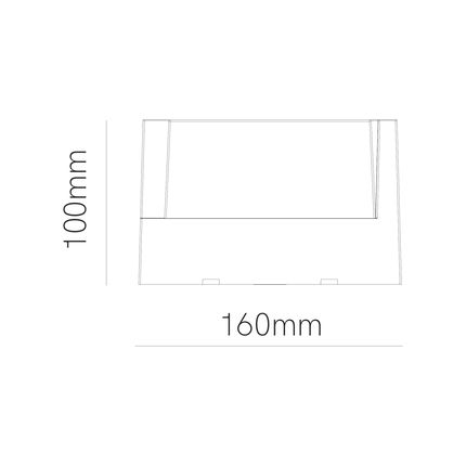 applique led da esterno 15w cct switch beneito faure corten 4962