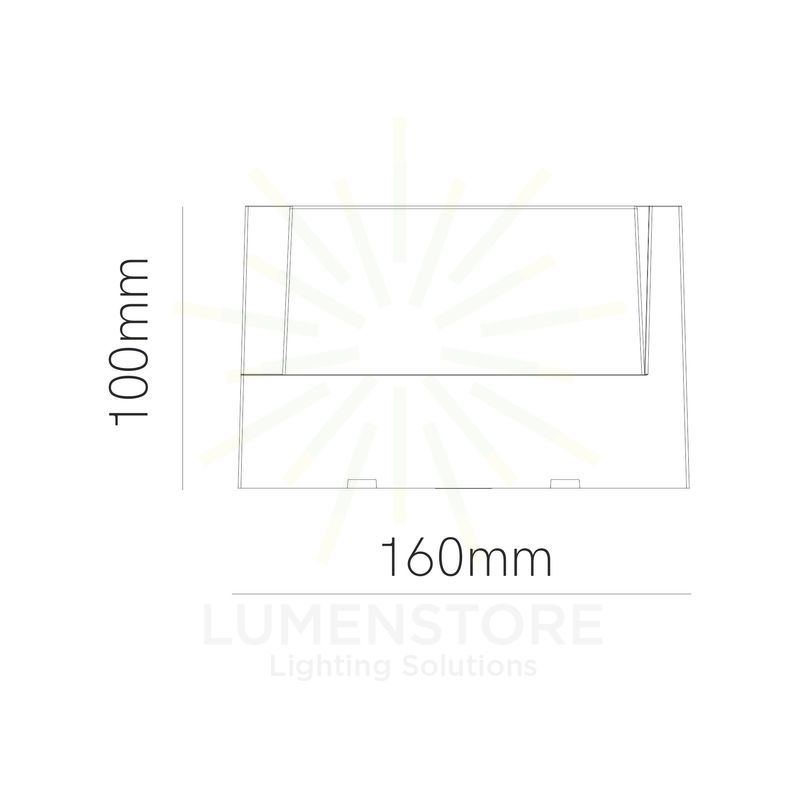 applique led da esterno 15w cct switch beneito faure corten 4962