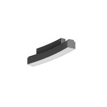faretto led per binario magnetico 8w 48v 3000k nero ip20 curve line beneito faure 5316