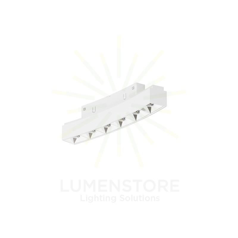 faretto led per binario magnetico 6w 48v 3000k bianco ip20 curve tram beneito faure 5310