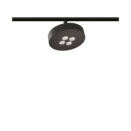 faretto led per binario magnetico 12w 48v 3000k nero ip20 cookie beneito faure