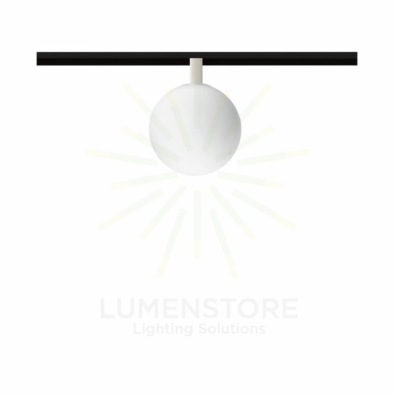 faretto led per binario magnetico 8w 48v 3000k bianco ip20 sphere beneito faure 5370