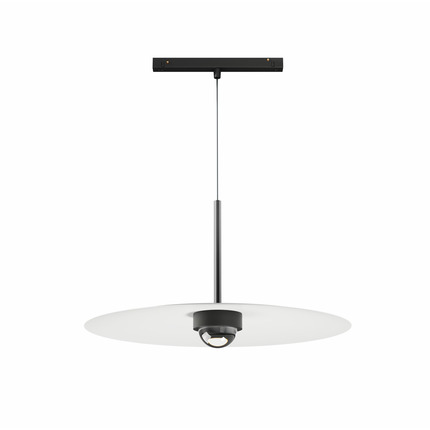 sospensione led per binario magnetico 8w 48v 3000k nero ip20 hat beneito faure 5367