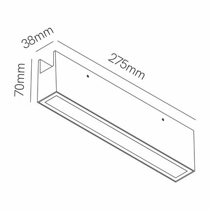 faretto led da binario esterno 20w 48v 2700k bianco ip65 beneito faure 5388
