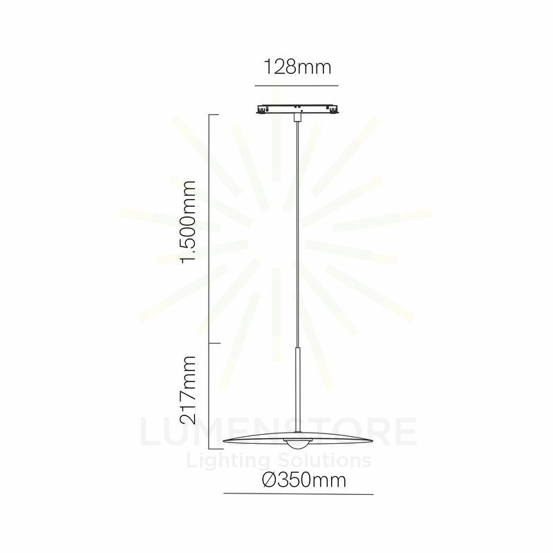 sospensione led per binario magnetico 8w 48v 2700k bianco ip20 hat beneito faure 5363