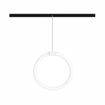 sospensione led per binario magnetico 19w 48v 3000k grigio ip20 circle beneito faure 5441