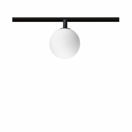 faretto led per binario magnetico 8w 48v 3000k nero ip20 sphere beneito faure 5373