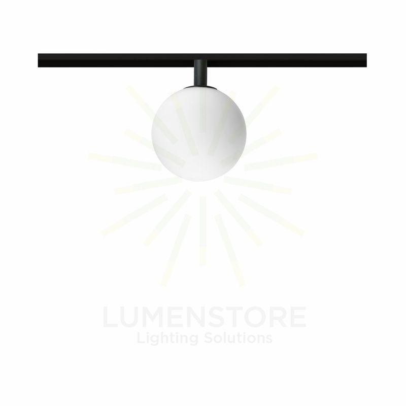 faretto led per binario magnetico 8w 48v 3000k nero ip20 sphere beneito faure 5373