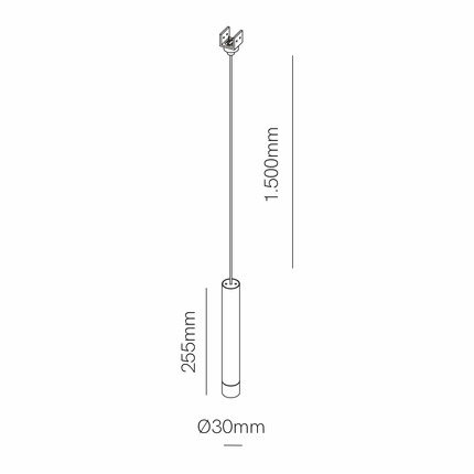 sospensione led per binario 8w 48v 3000k nero ip65 beneito faure 5395