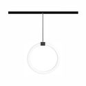 sospensione led per binario magnetico 19w 48v 3000k nero ip20 circle beneito faure 5432