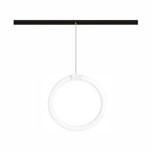 sospensione led per binario magnetico 19w 48v 3000k grigio ip20 circle beneito faure 5431