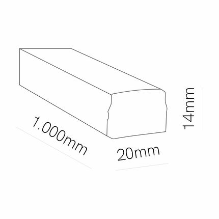 striscia led neon per binario 1m 10w 48v 2700k bianco ip65 beneito faure 5400