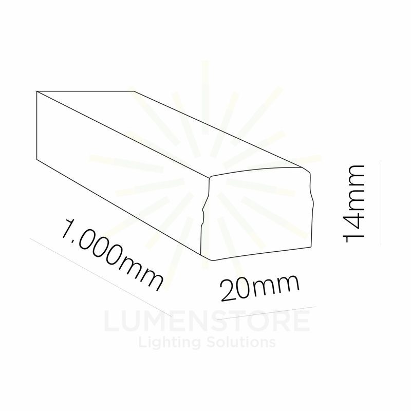 striscia led neon per binario 1m 10w 48v 2700k bianco ip65 beneito faure 5400