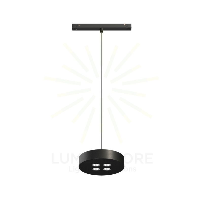 sospensione led per binario magnetico 12w 48v dali 2700-4000k nero ip20 beneito faure 5186